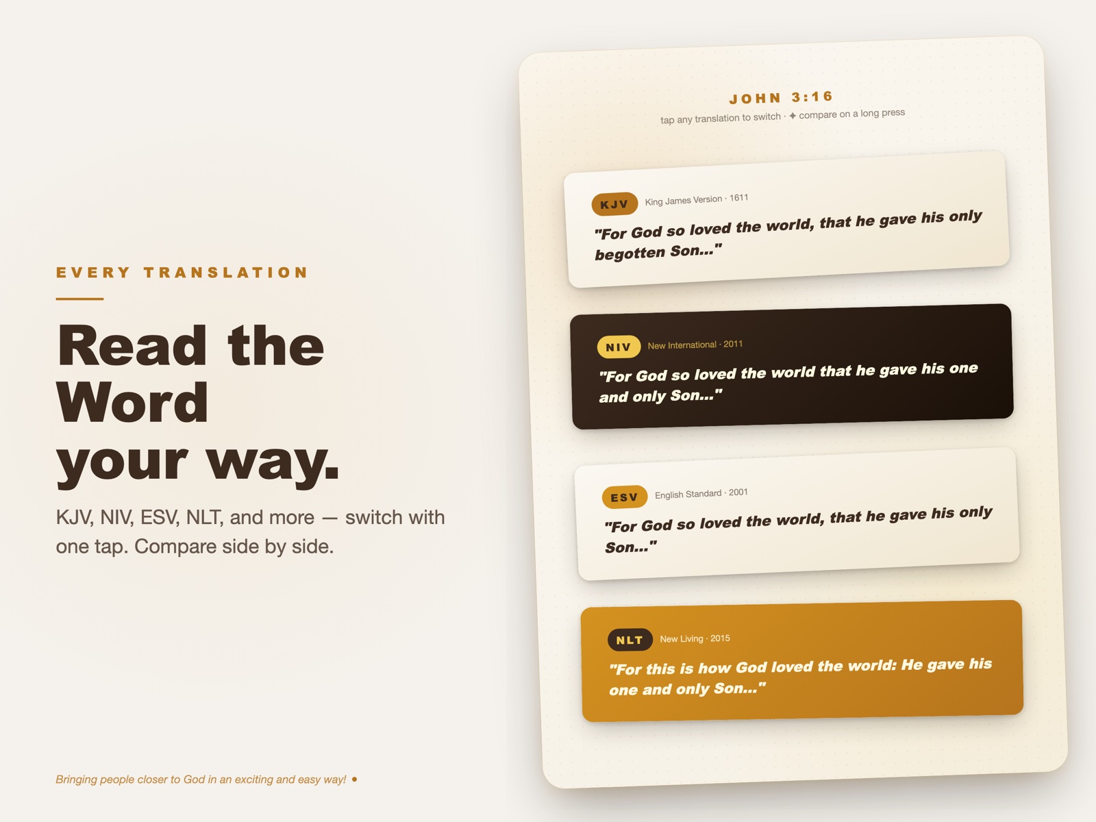 Multiple Bible versions