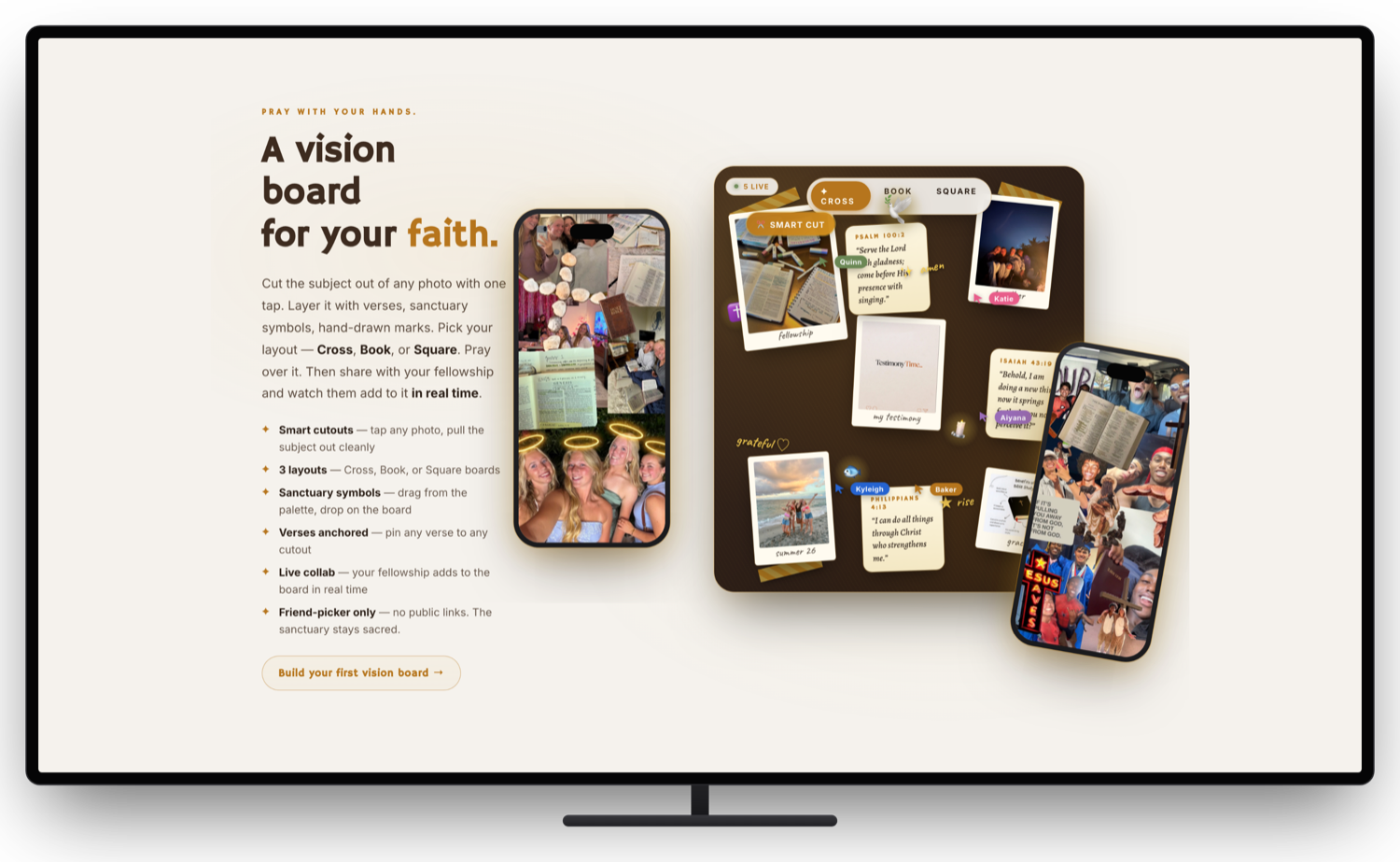 MyBibleLens Mosaic board running on Apple TV